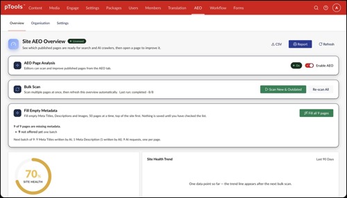 AEO Tab Overview